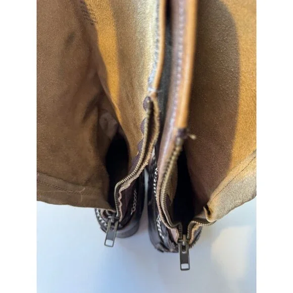 Freebird By Steven FB-Drove Brown Leather Cowboy Boots Womens Sz 9 - Picture 8 of 16